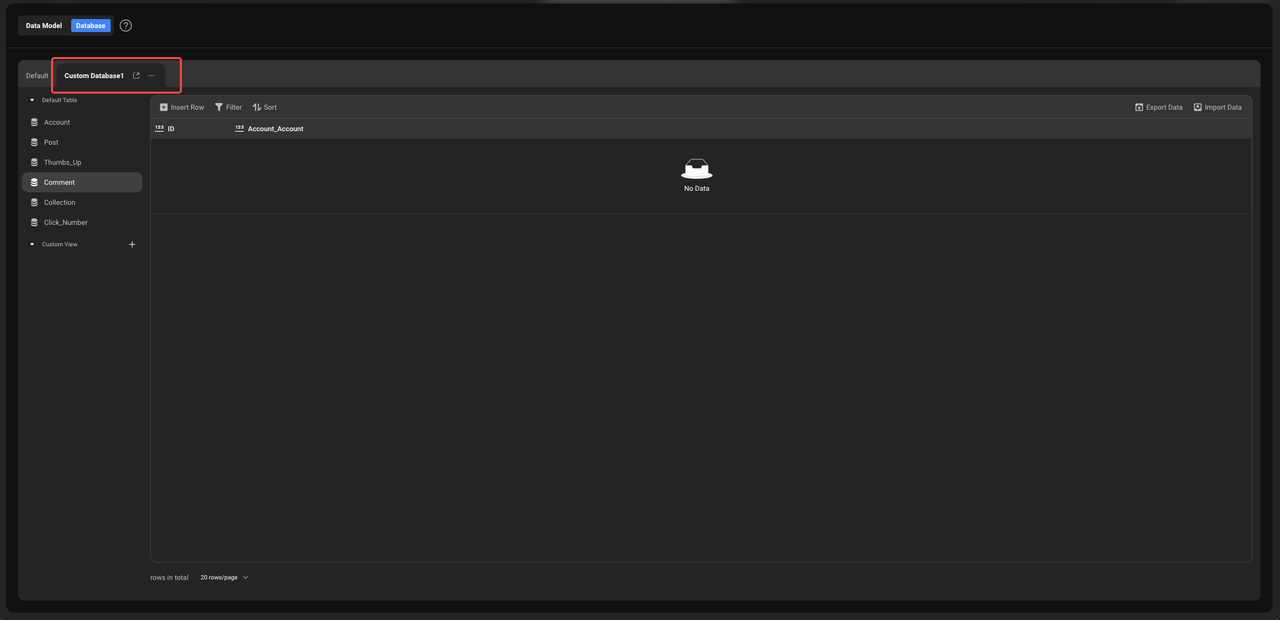 Sub-database